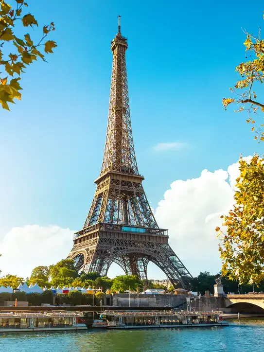 eiffel tower seen on a popular tour