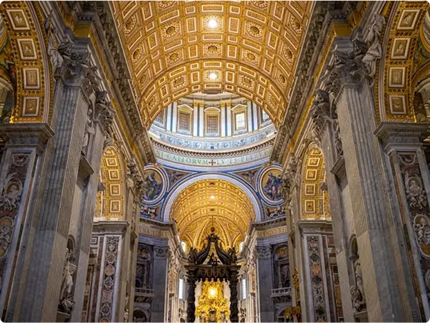 Take in centuries of artistic grandeur as you visit the Sistine Chapel and St. Peter’s Basilica
