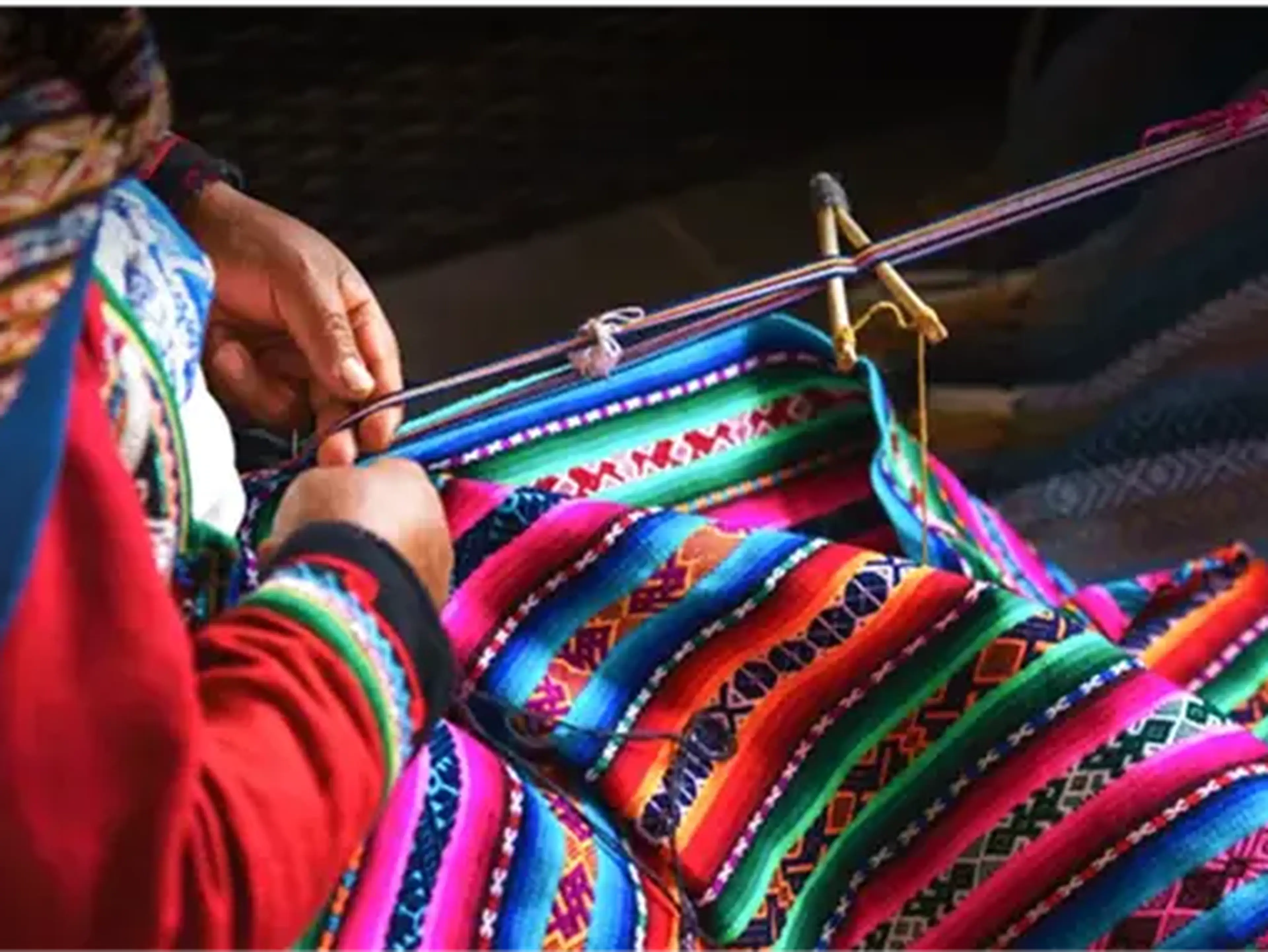working with textiles in peru