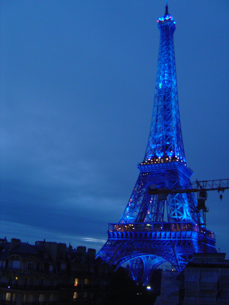 Blue Eiffel Tower