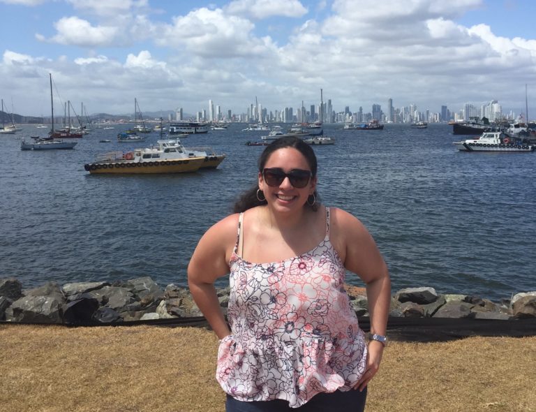 Girl at Panama Canal