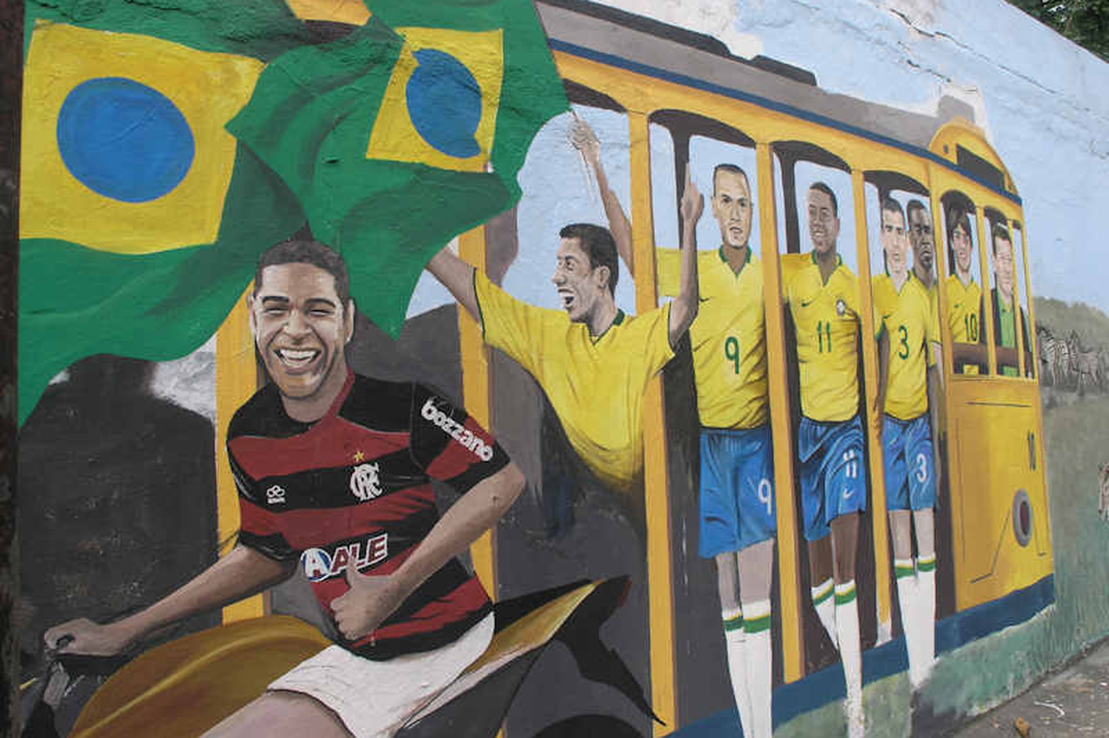 Brazil Soccer Team Mural