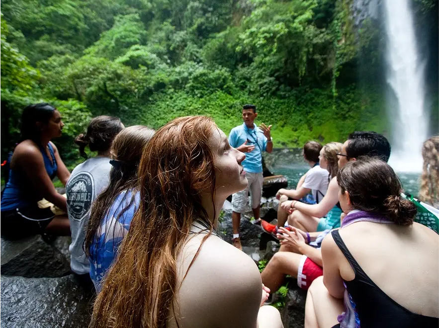 students in the rainforest