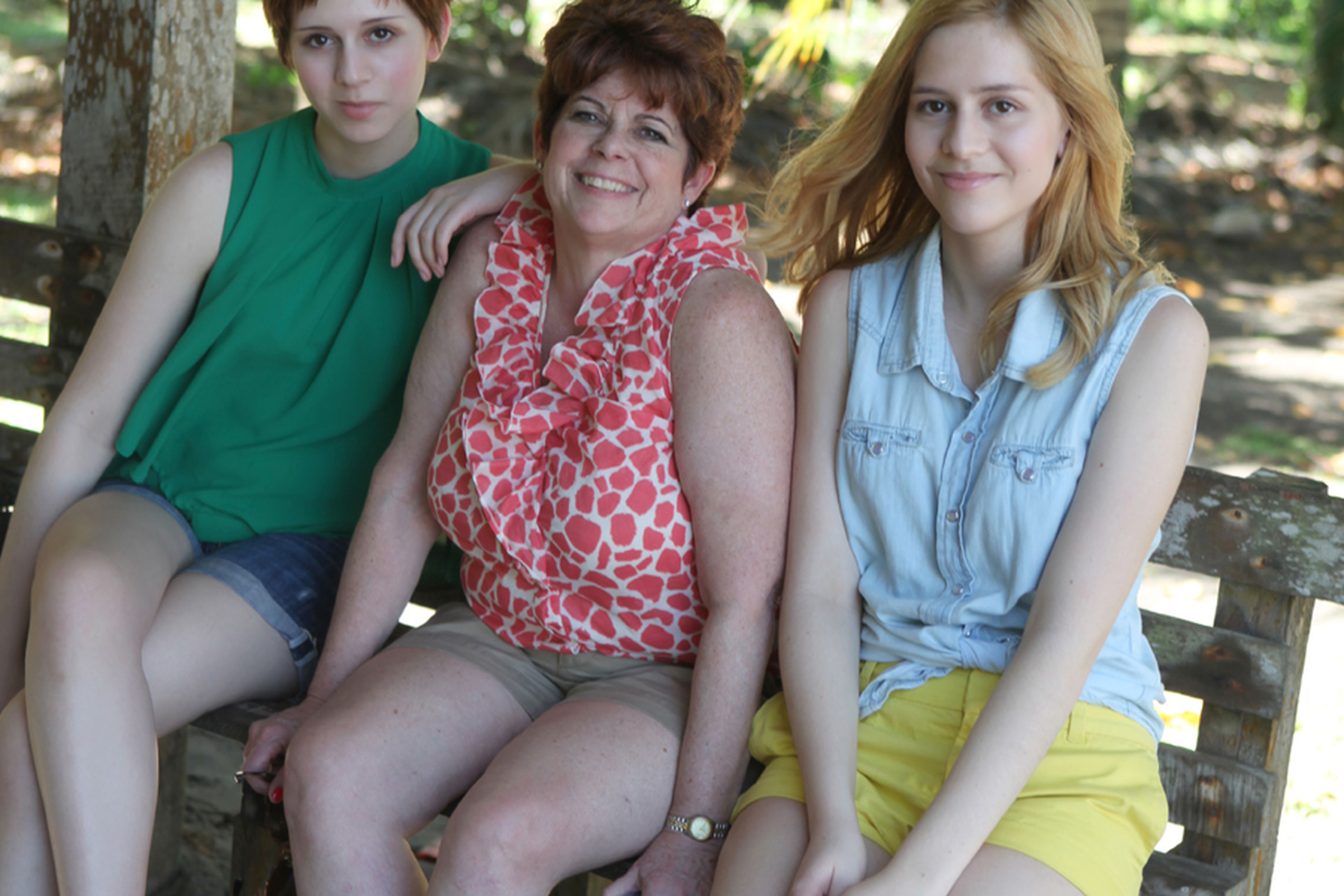 Pam Farmer with daughters, Hannah and Elizah