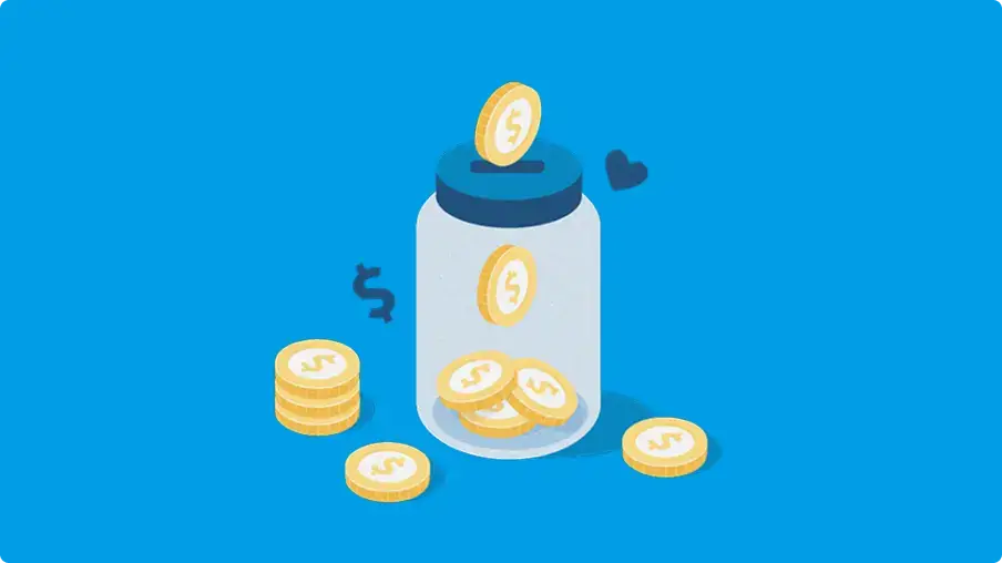 money in a jar