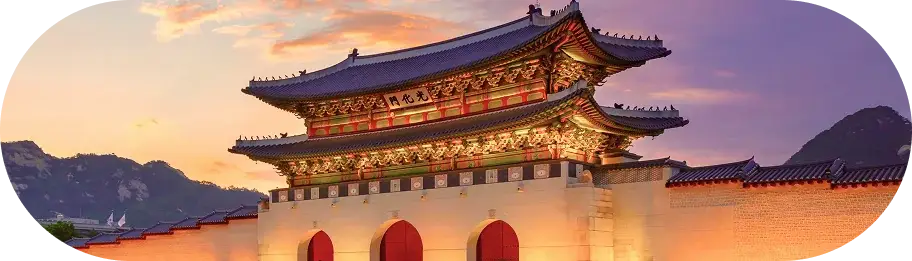 Gwanghwamun Gate in South Korea