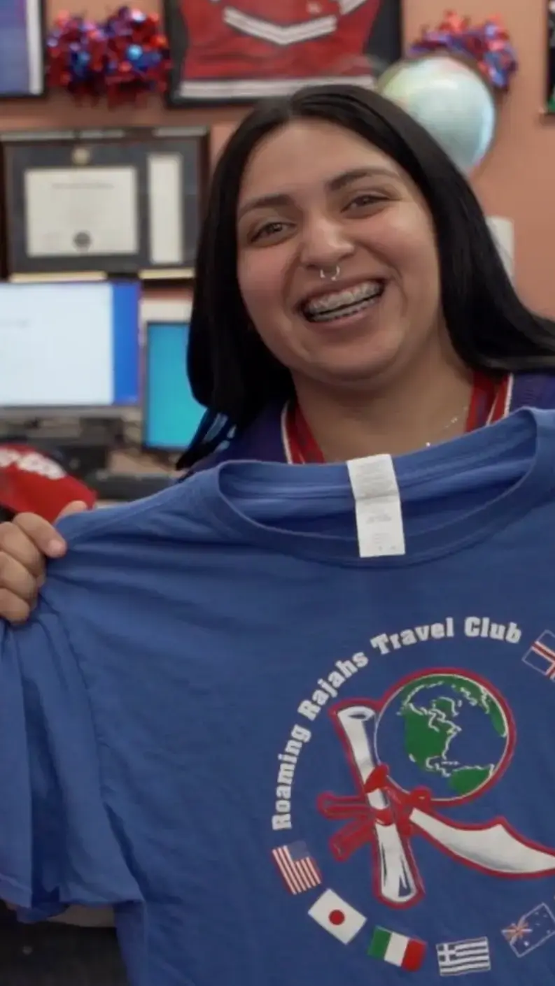 jenny with travel club t-shirt