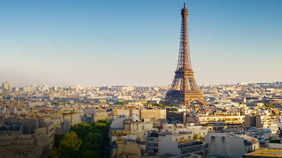 view of the eiffel tower in paris