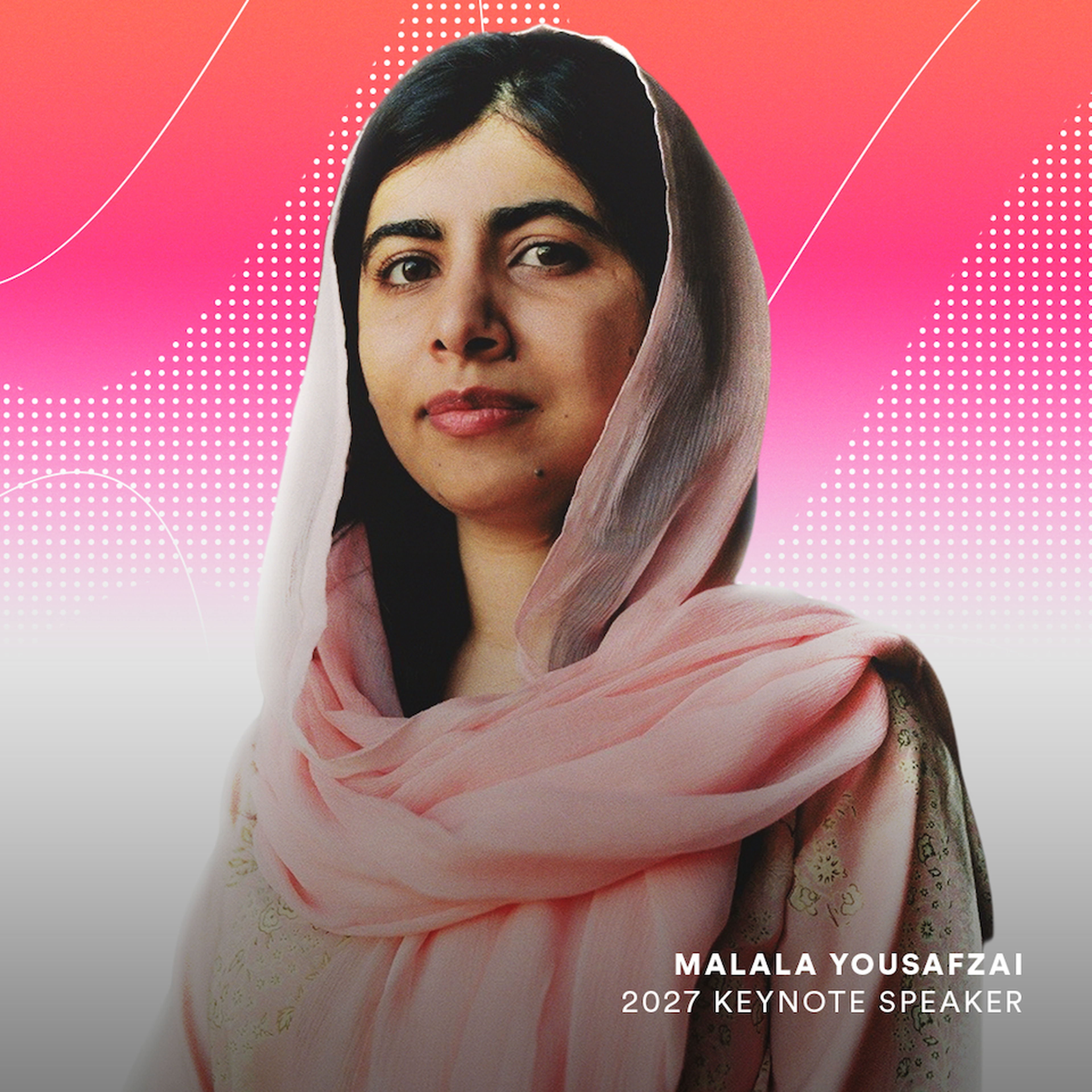 Image of Malala Yousafzai the 2027 keynote summit speaker