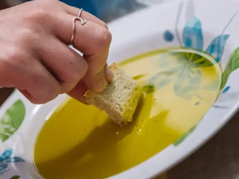 dipping olive oil in spain