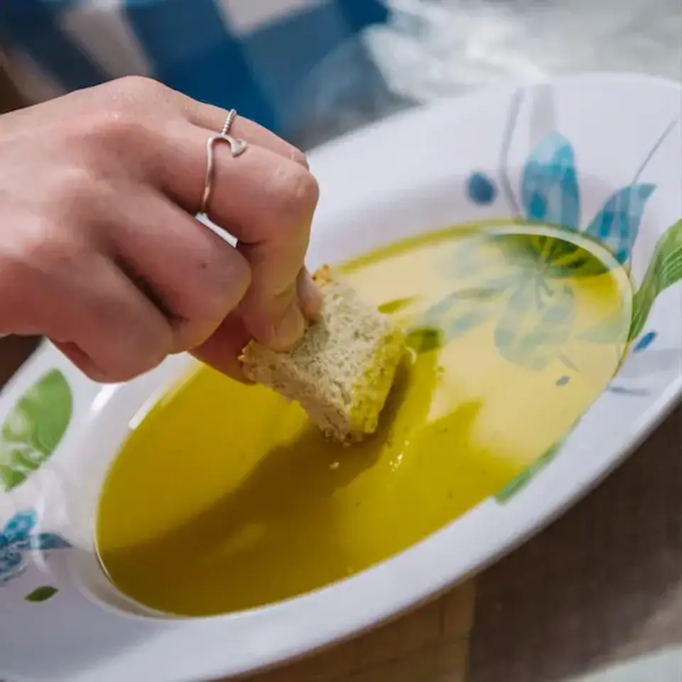 dipping olive oil in spain