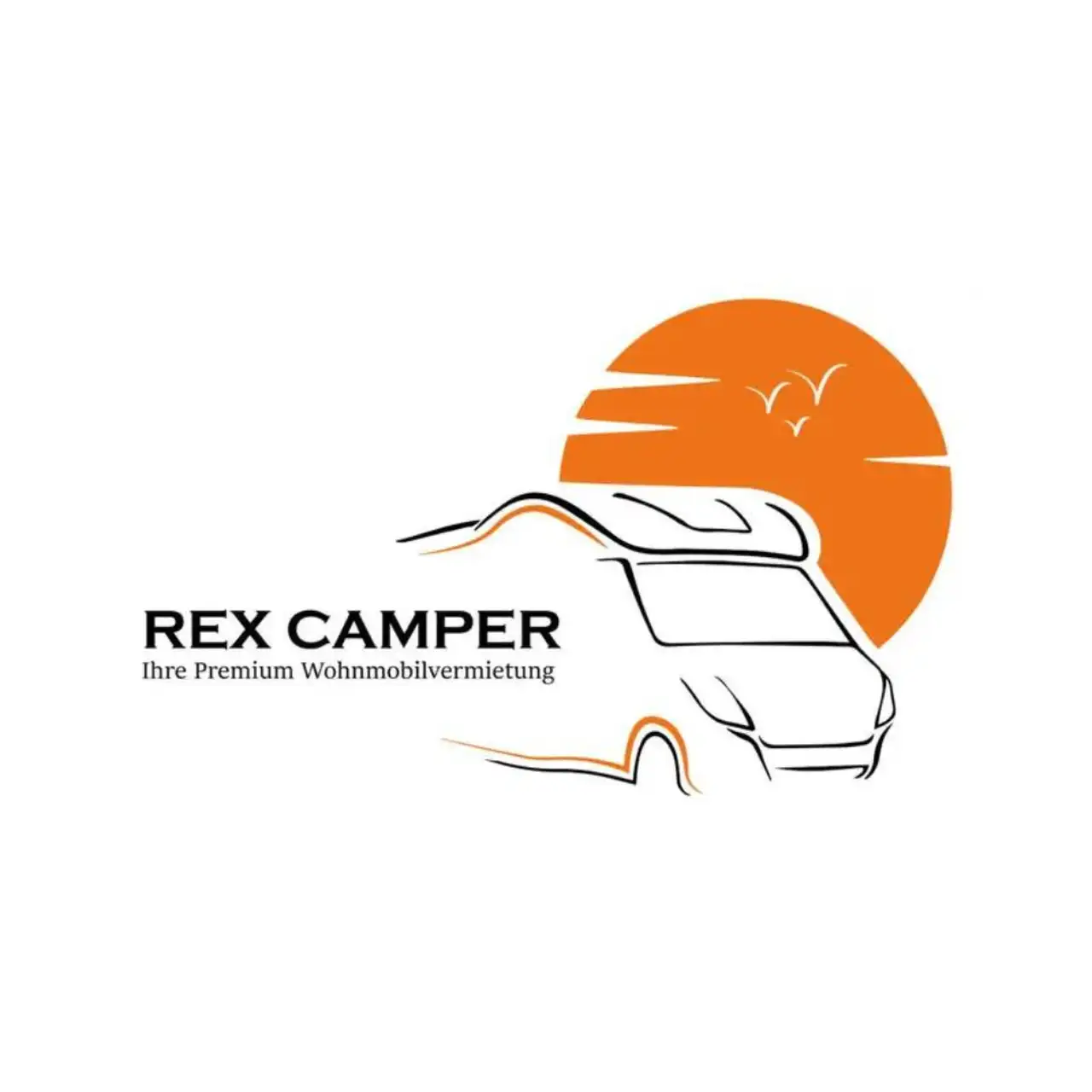 rexcamper Logo, Camper, Sonne