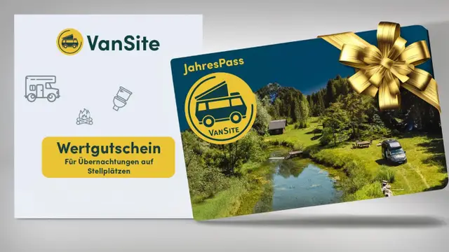 Wertgutschein für Stellplatzübernachtungen von Vansite