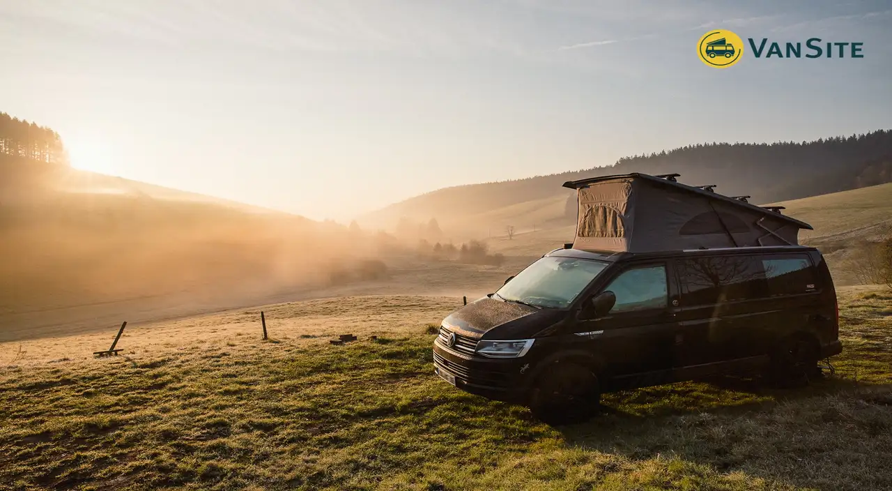 Stellplatz mit Camper
