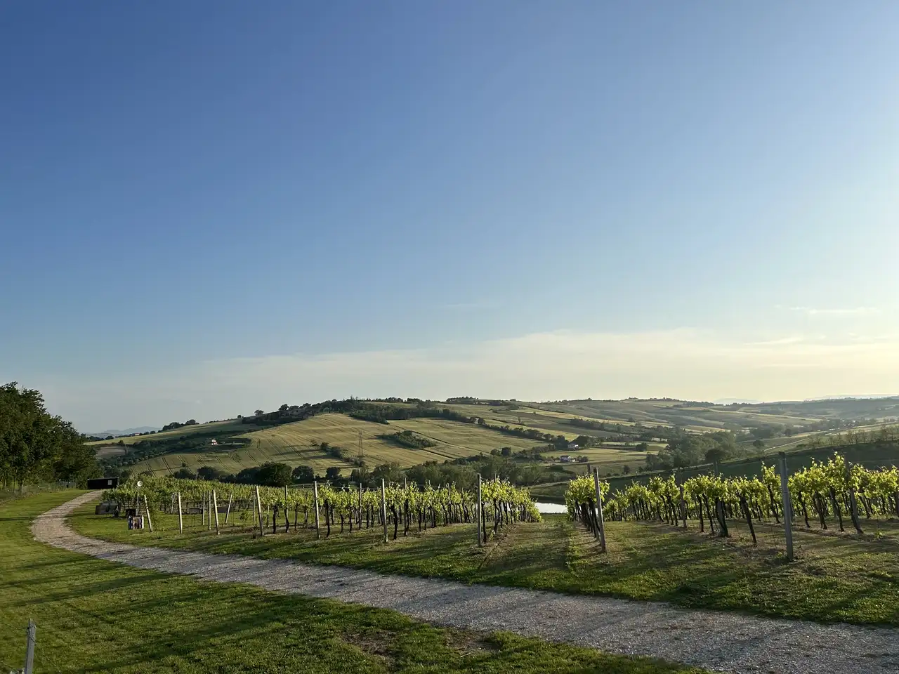 Blick auf Hügel in Italien