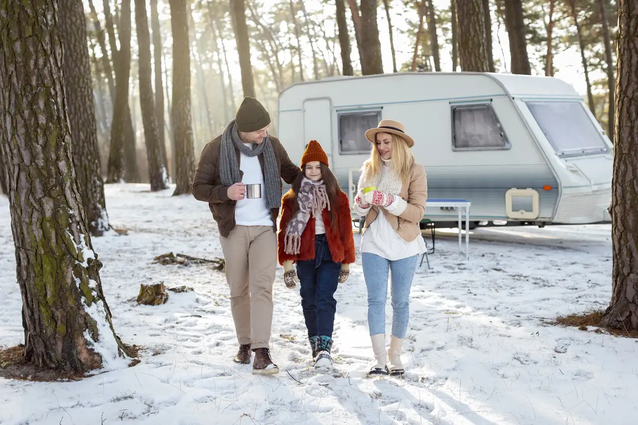 Winter Camping im Wald