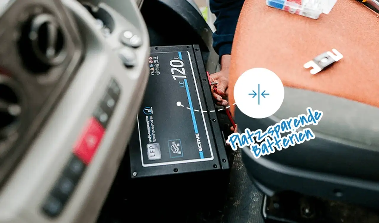 ECTIVE LiFePO4 Batterie unterm Sitz einbauen