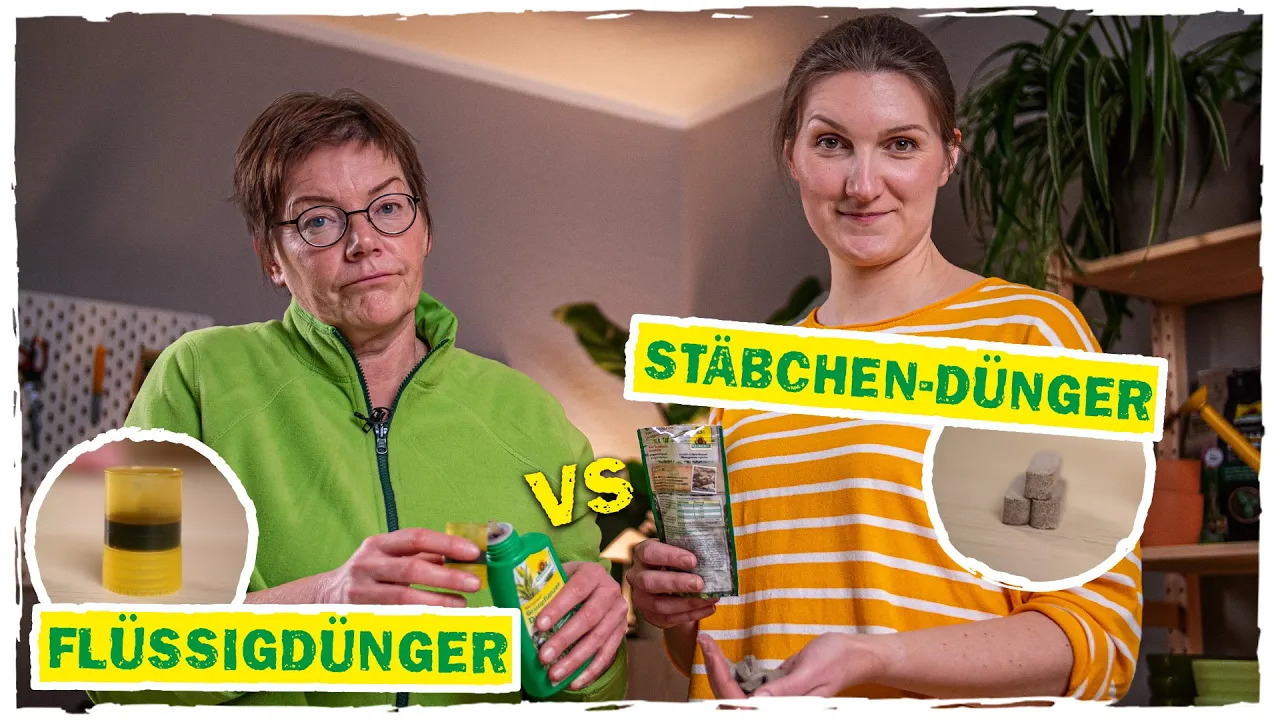 Dngen im Garten