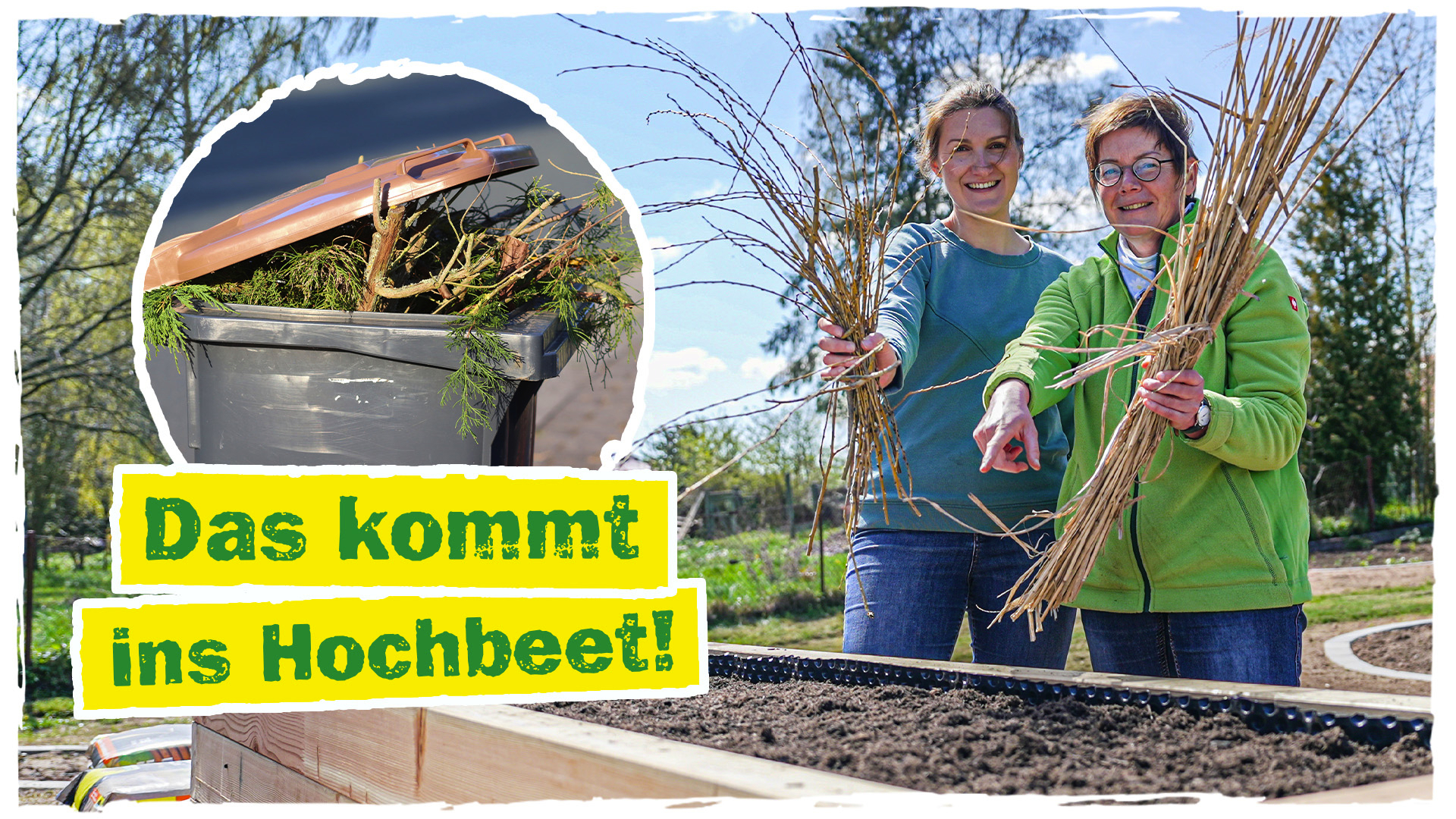 Dngen im Garten