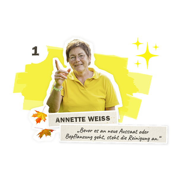 Anette Gewaechshaus saeubern