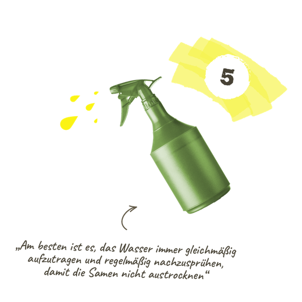 Wasser gleichmässig auftragen