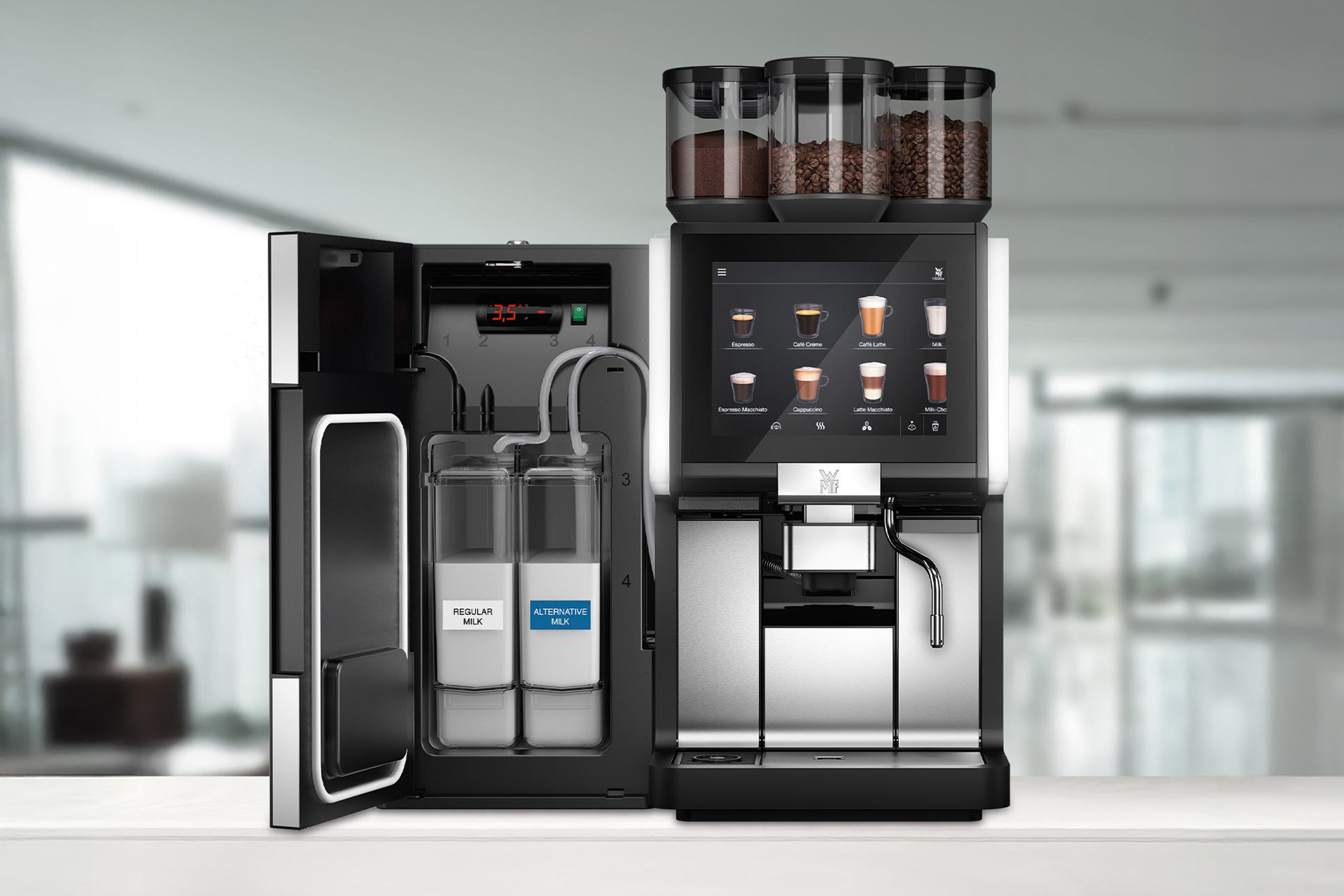 WMF ドイツ製業務用 コーヒーマシン WMF 1500S 200V 通電のみ WMF 1500S｜取扱機器｜ヒラタ食品機械株式会社