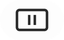 Symbol eines schwarzen Pausensymbols in einem abgerundeten Rechteck auf weißem Hintergrund.