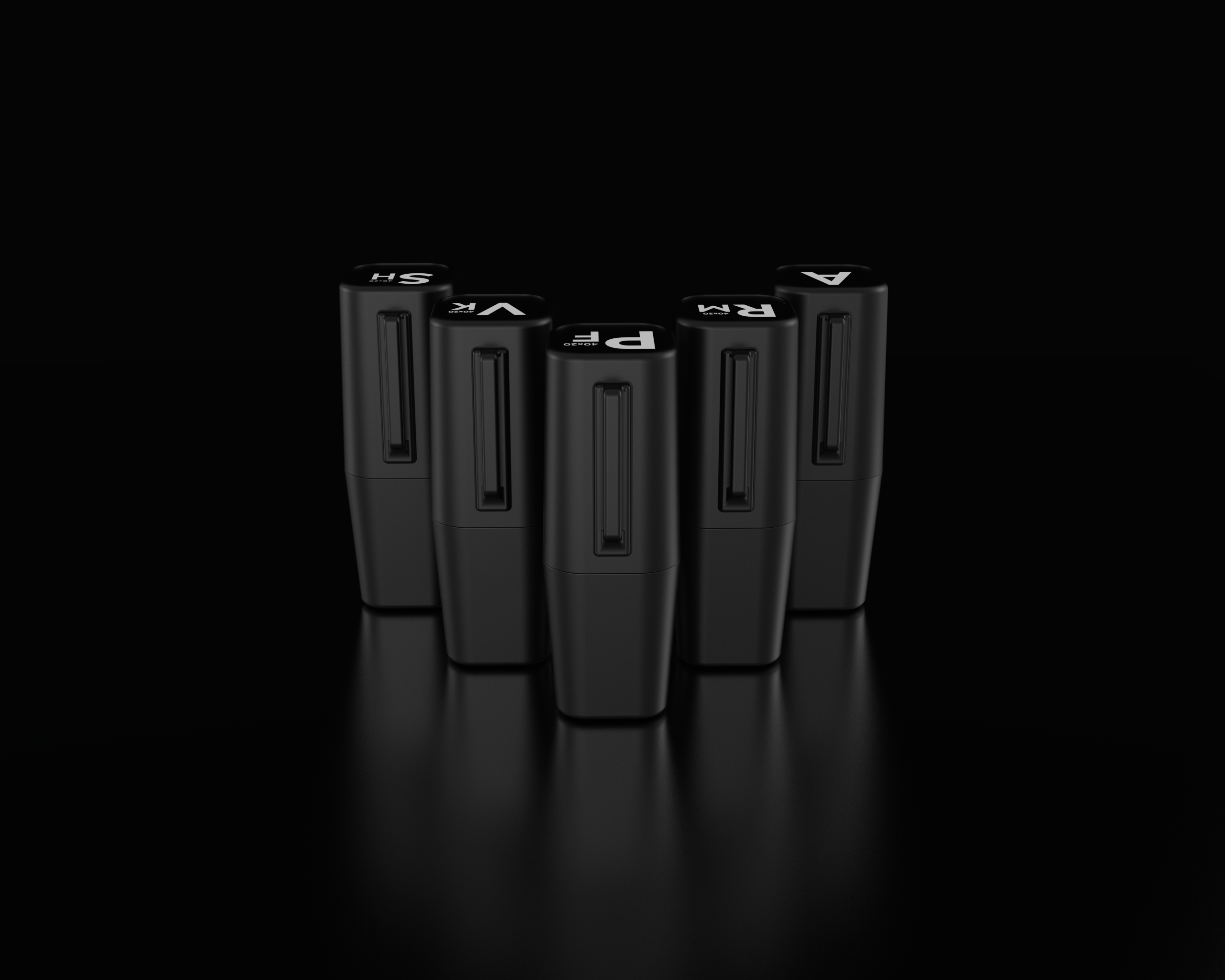 A full set of 5 Tequitrack beacons