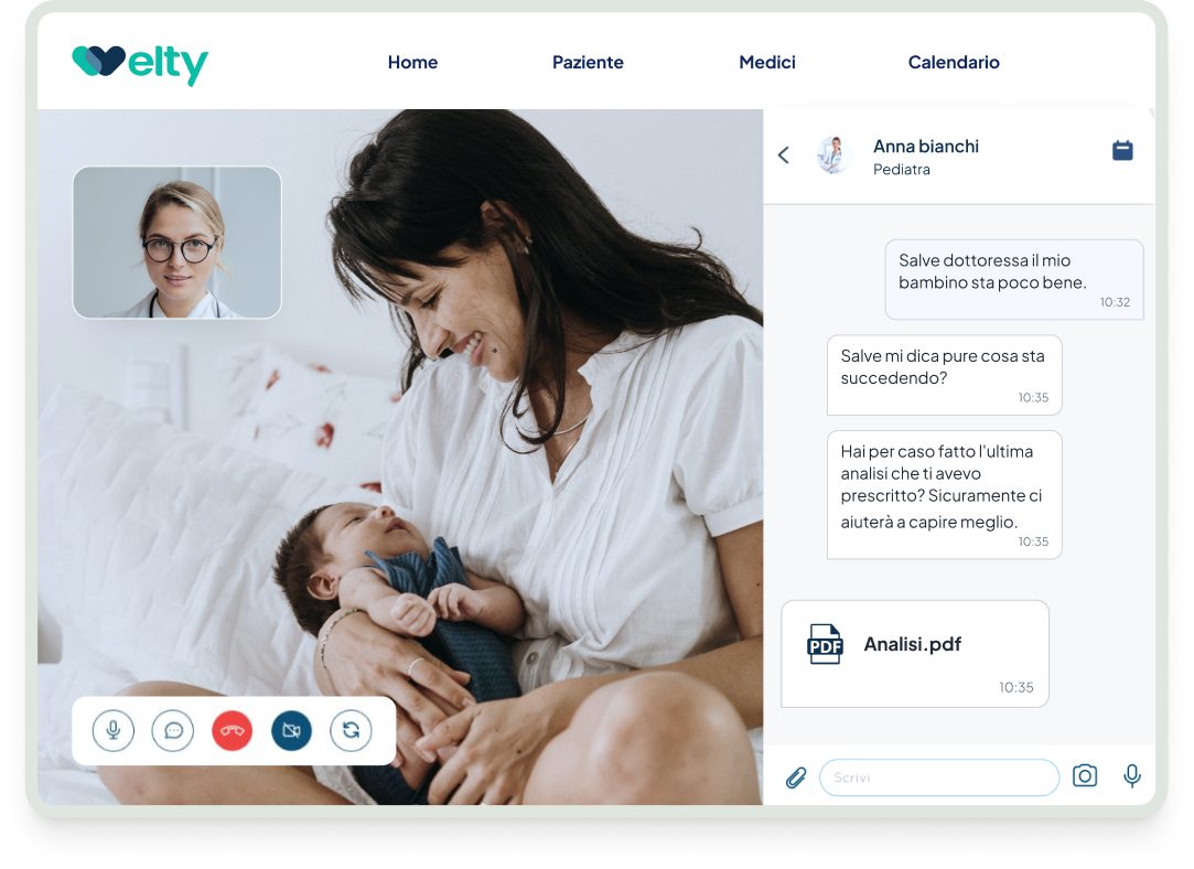 Chat e videoconsulto con la pediatra sulla piattaforma Elty