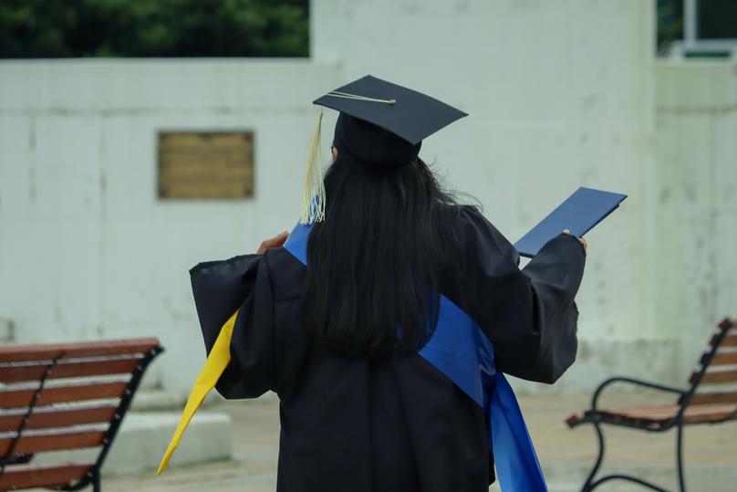 Girl graduated