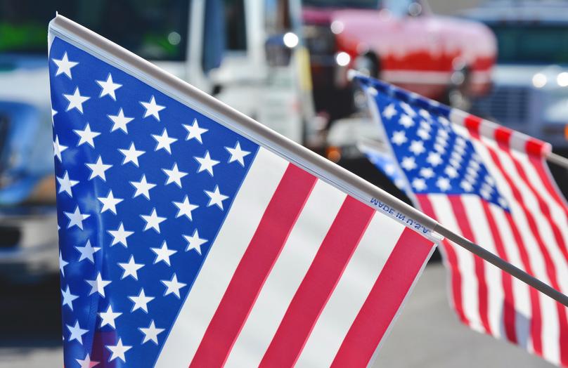 Made in USA-flag for parade