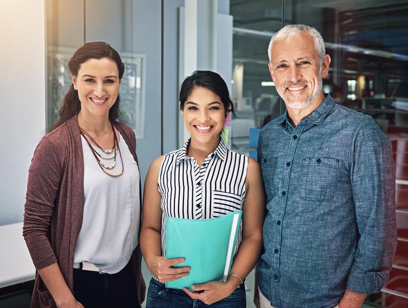 Shot of parents supporting their child in college applications
