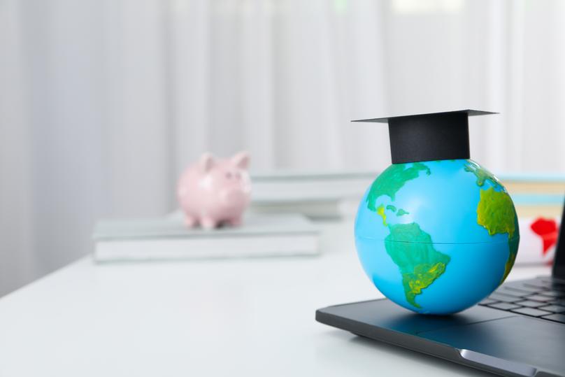 Graduation in high school and university concept, space for text