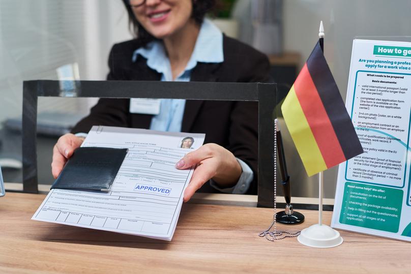 Visa Application Process in an Office Setting