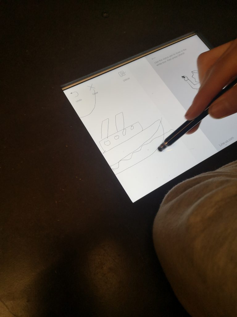 Drawing an image on to a tablet ready for the robot to draw