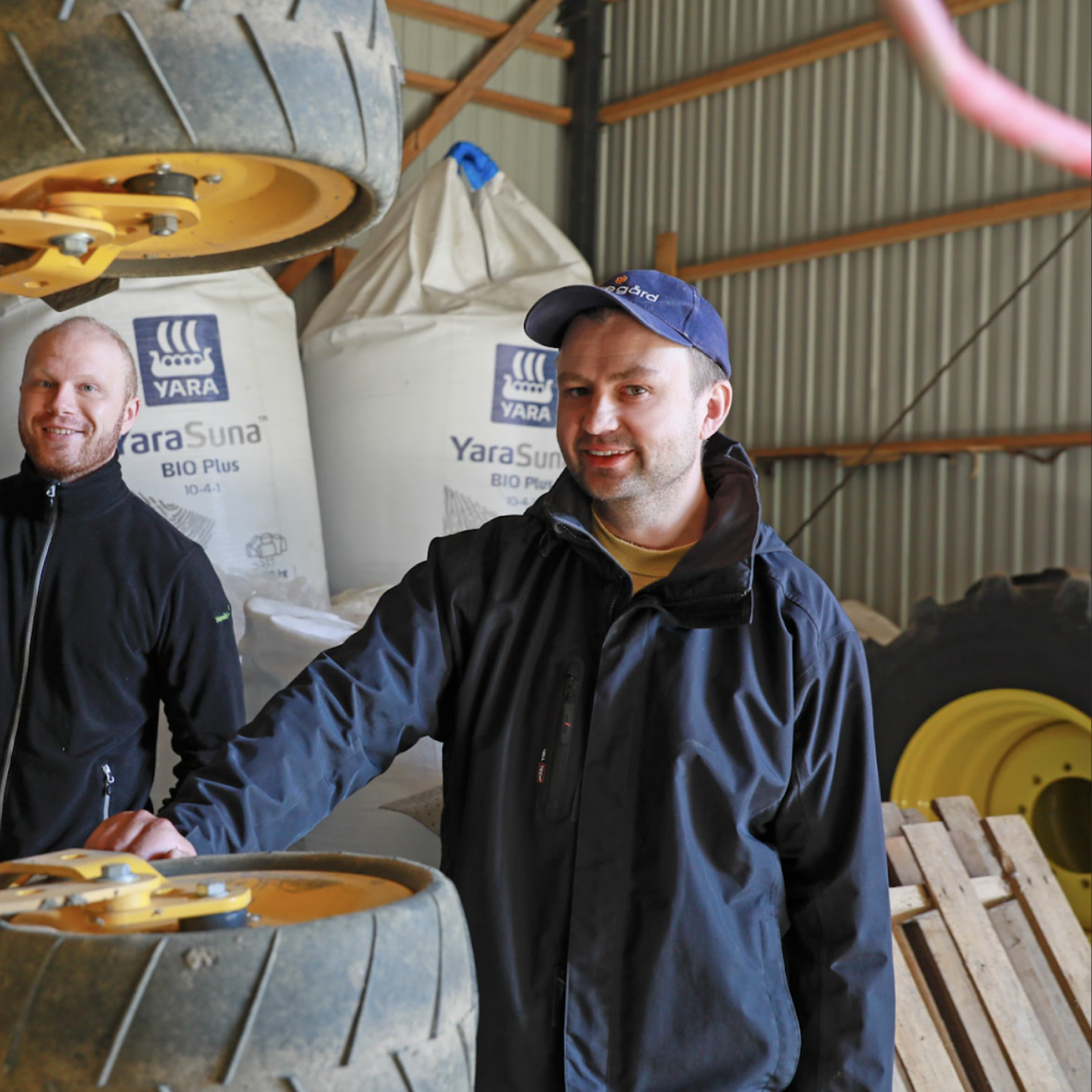 Sakari Niittymäki finnish farmer at the farm with machinery and employees