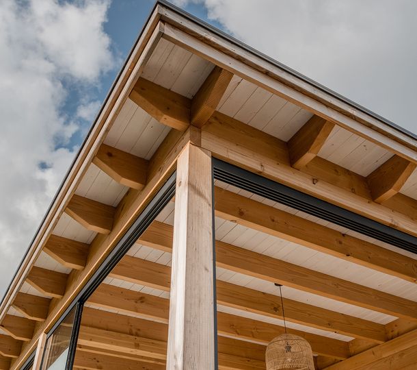 Prestige dakoverschot hillhout buitenverblijf