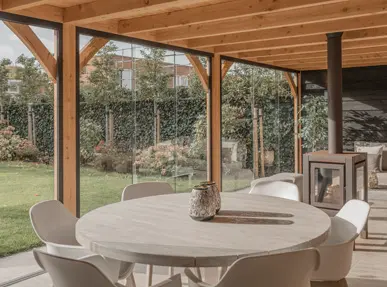 Landelijk interieur buitenverblijf