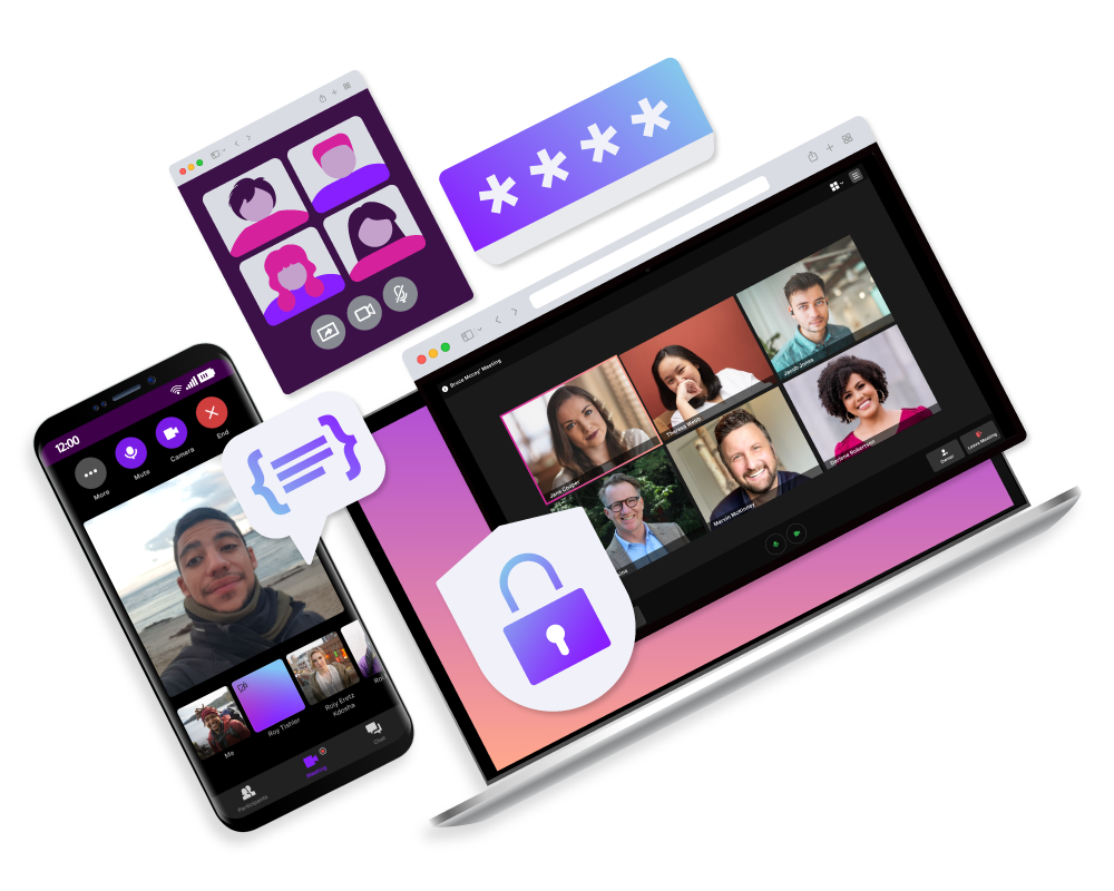 A stylized image illustrating all the features the Vonage Video API offers.