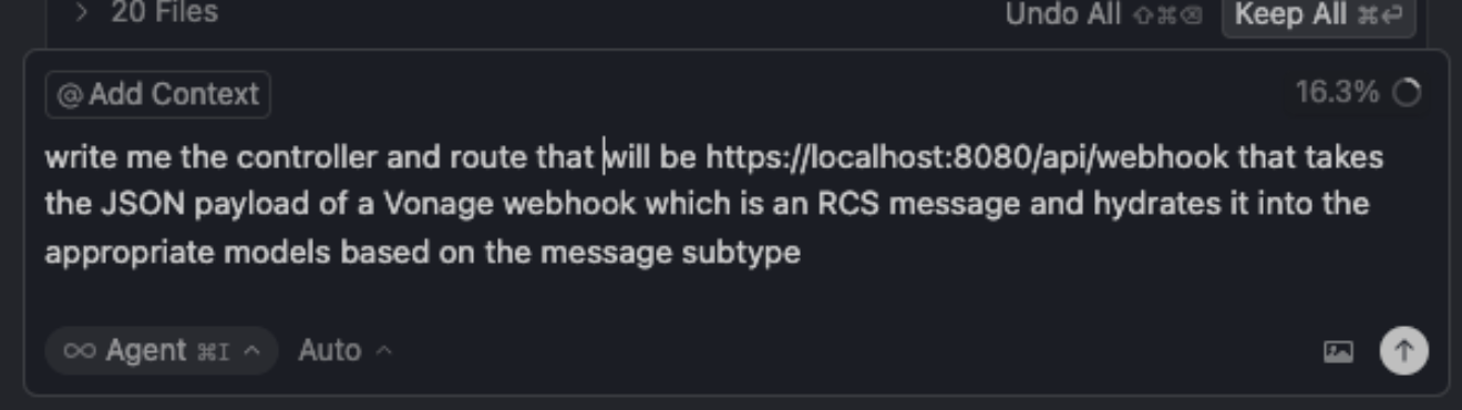 Screenshot of prompt asking to create Laravel controllers