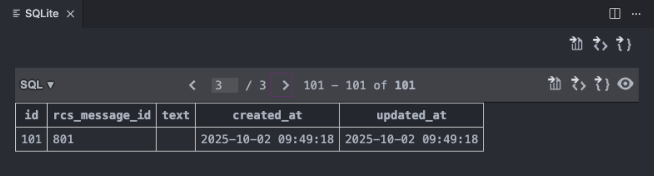 Screenshot showing a webhook partially written to the database