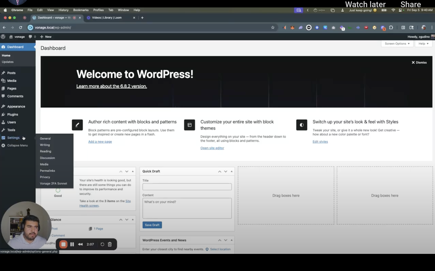 Zimrri Gudino’s winning project “Vonage WordPress plugin authentication”