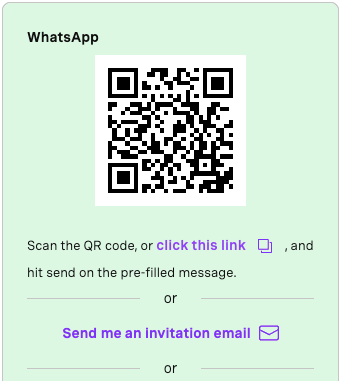 Screenshot of the WhatsApp Sandbox QR code setup instructions on the Vonage Dashboard