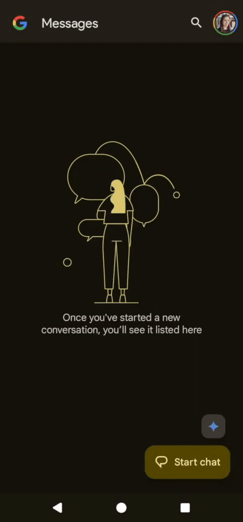 Gif showcasing a PDF file being received via RCS