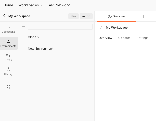 Create New Environment in Postman