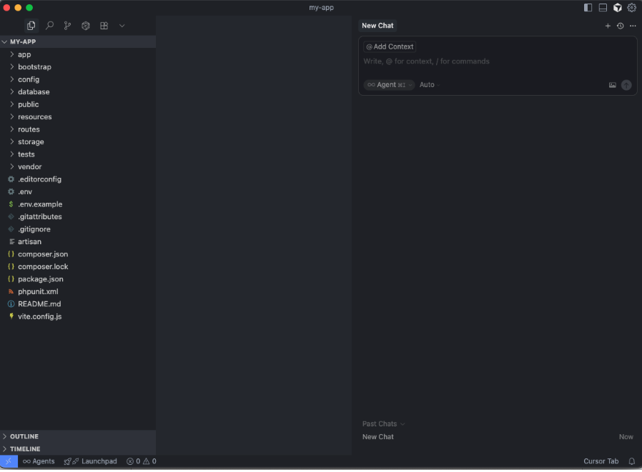Screenshot of the Cursor IDE project page