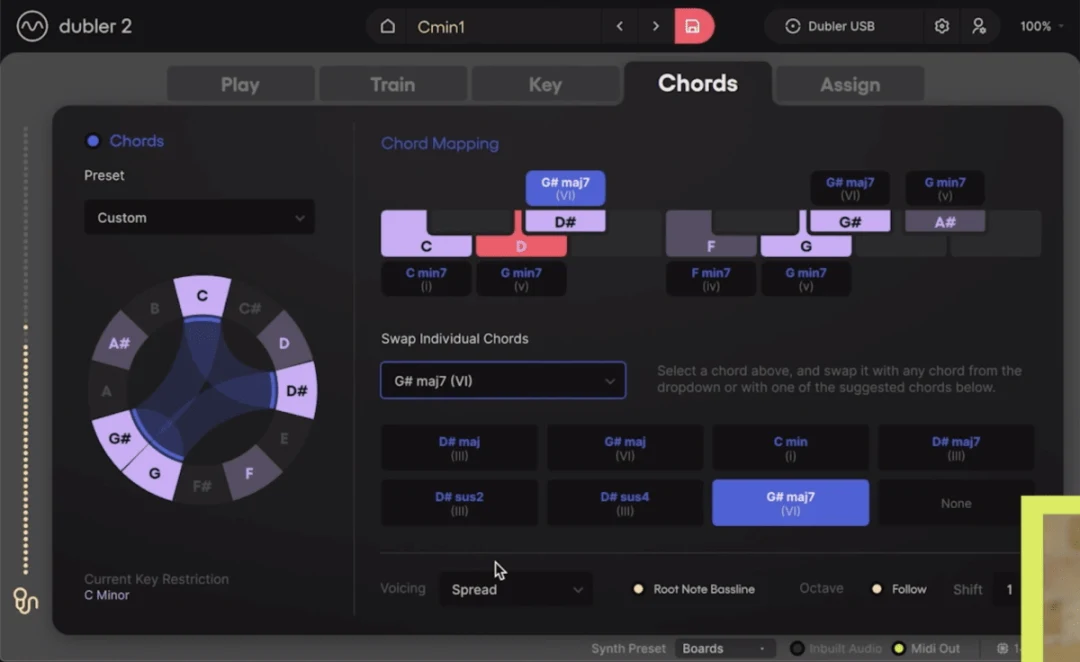 Dubler 2 Root Note Bassline button