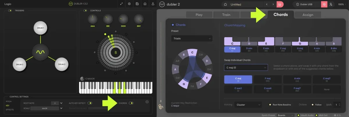 Dubler 2 Advance Chords