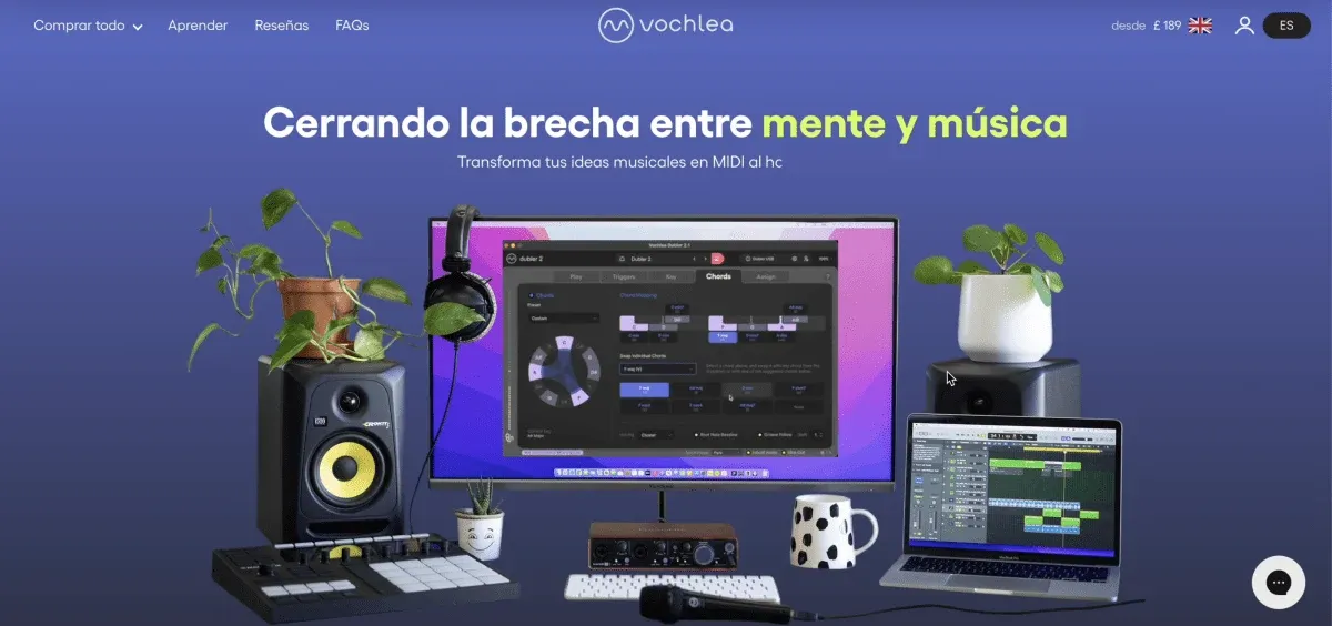 Vochlea Website in Spanish