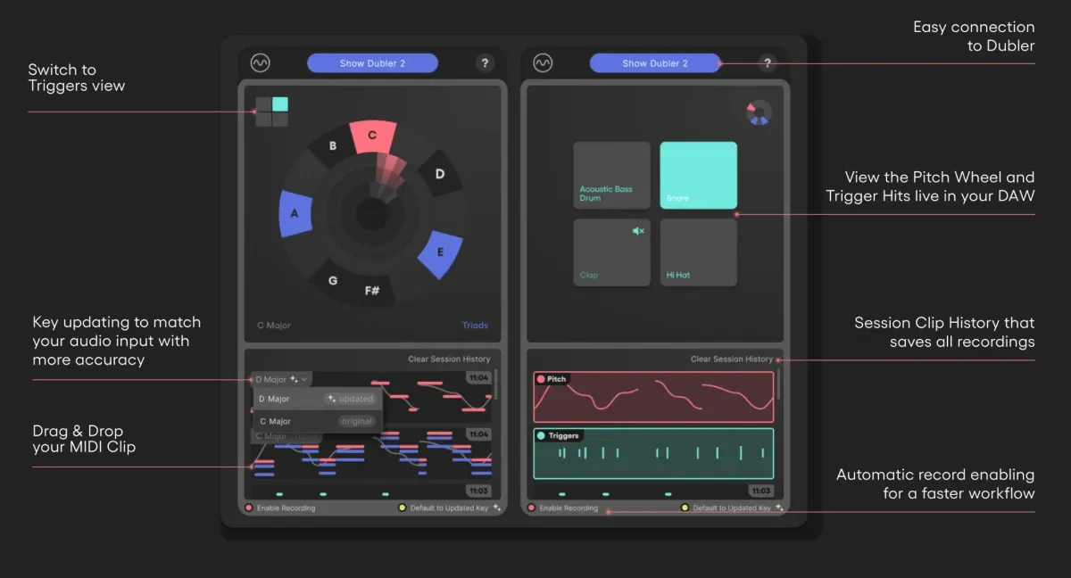 Dubler Midi capture companion explained